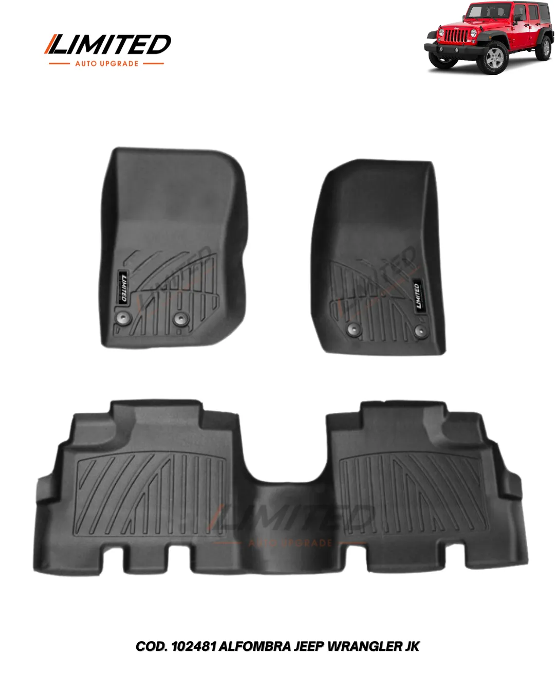 ALFOMBRA JEEP WRANGLER 07-17 (T/BANDEJA) (LIMITED)