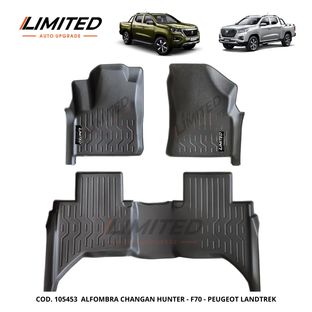 Alfombra Changan Hunter - F70 2022+ / Peugeot Landtrek 2022+ (Tipo Bandeja) - LIMITED